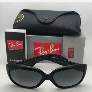 Polarized RAY-BAN Sunglasses JACKIE OHH RB 4101 601/T3 Black Frame w/ Grey Fade